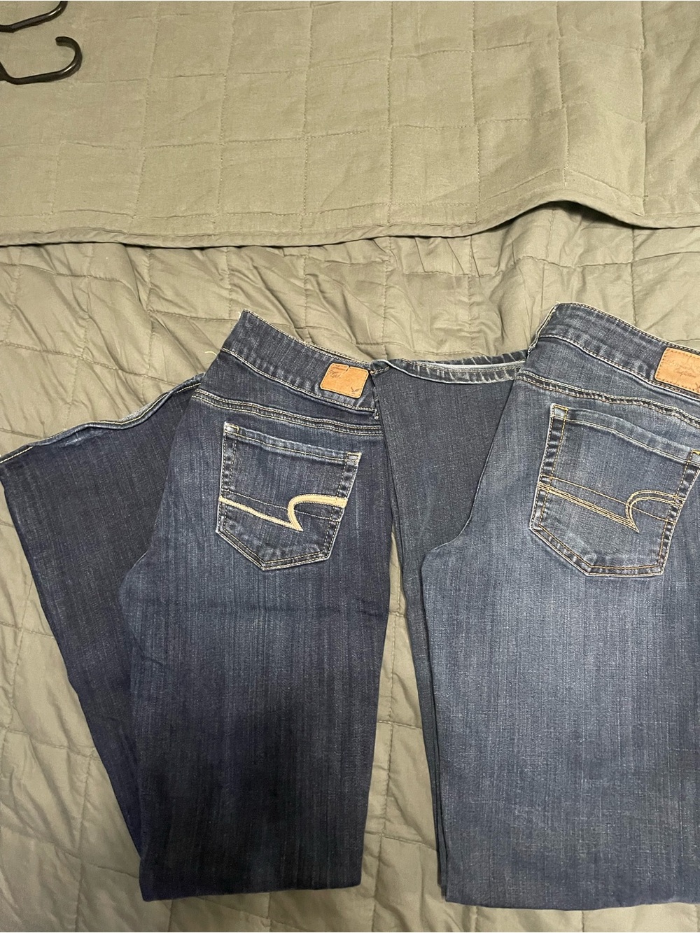 American Eagle Outfitters Bootcut Jeans - Dark Blue & Medium Blue